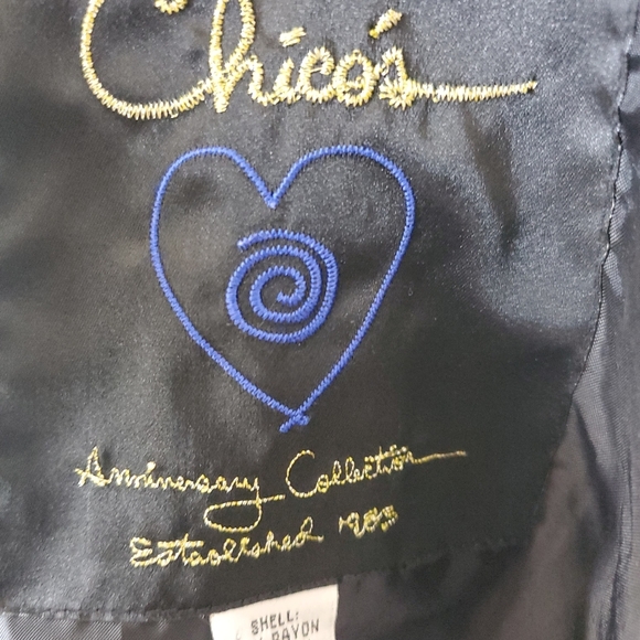 CHICO'S ANNIVERSARY COLLECTION silk/Rayon butterfly jacket. Size 1 (M/8) - Picture 11 of 15